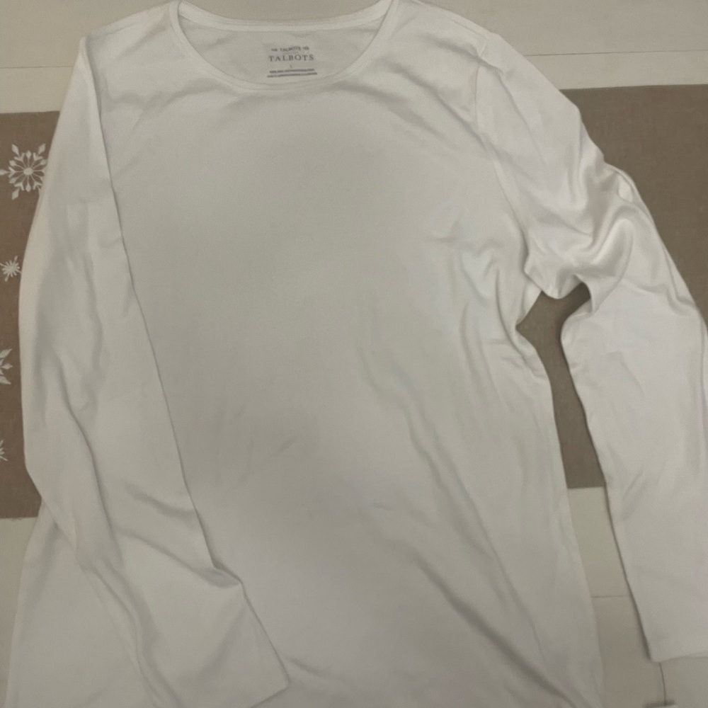 Talbots white Long Sleeve Tee